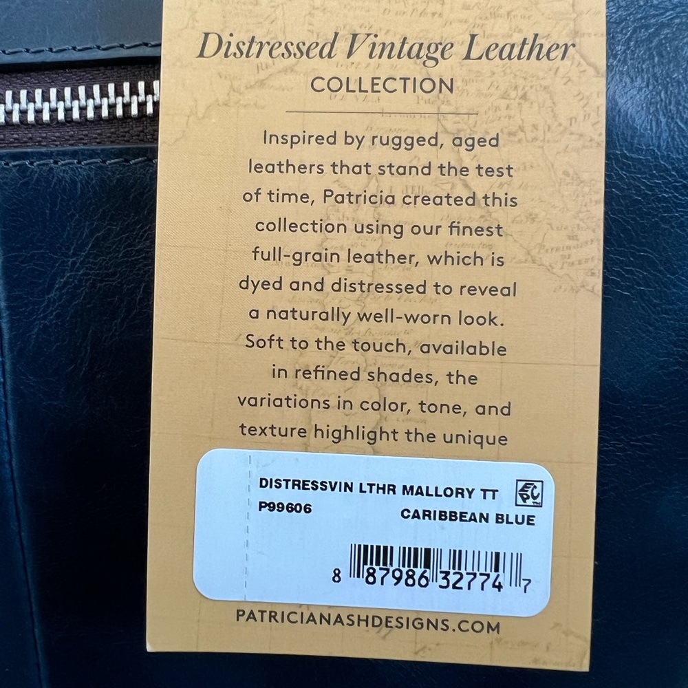NWT PATRICIA NASH MELLORY TOTE HANDBAG DISTRESSED LEATHER - Picture 4 of 9